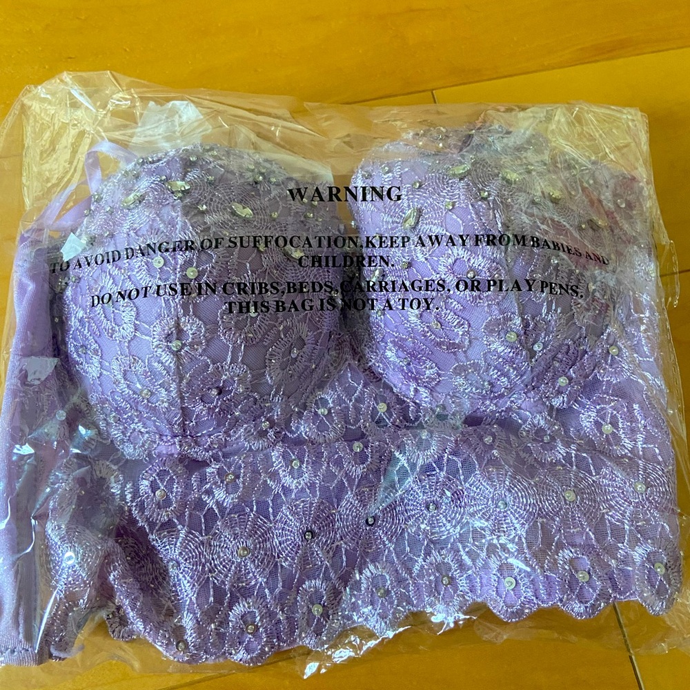 Lilac (Lace & Rhinestone) Bustier